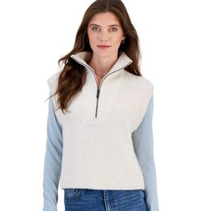 And Now This Sleeveless Quarter Zip Sweater